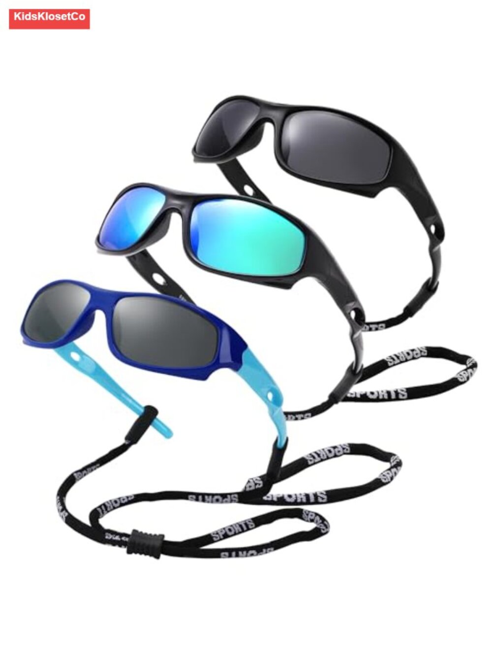 Kids Polarized Sports Sunglasses with Strap